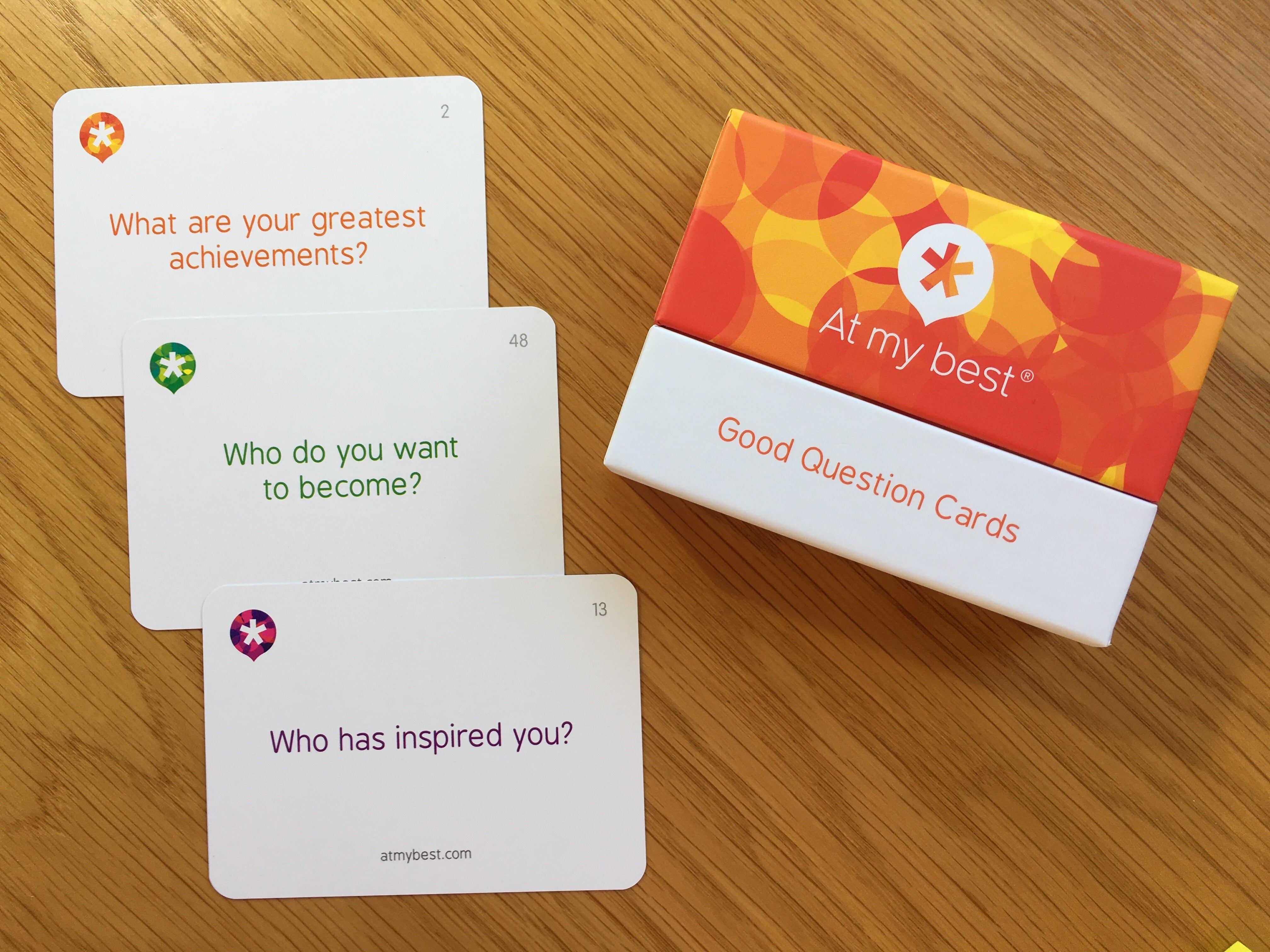 Good Question Cards - coaching cards; positive psychology | At My Question and Answer Cards
